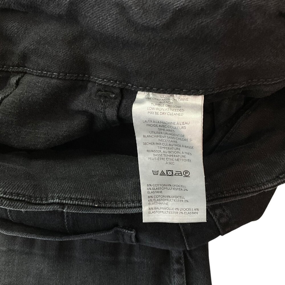 Anthropologie Maeve The Colette Wide Leg Jeans Womens 26P Black High Rise Crop - Picture 6 of 12